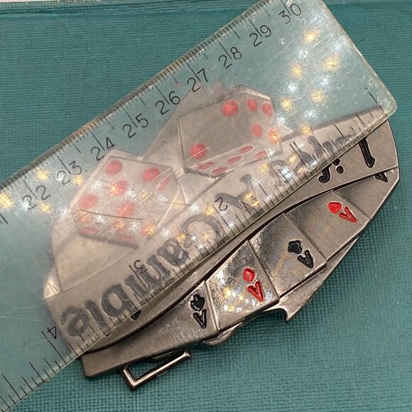 Life is a gamble Belt Buckle gambling dice cards dice - stocking stuffer idea - Picture 4 of 4